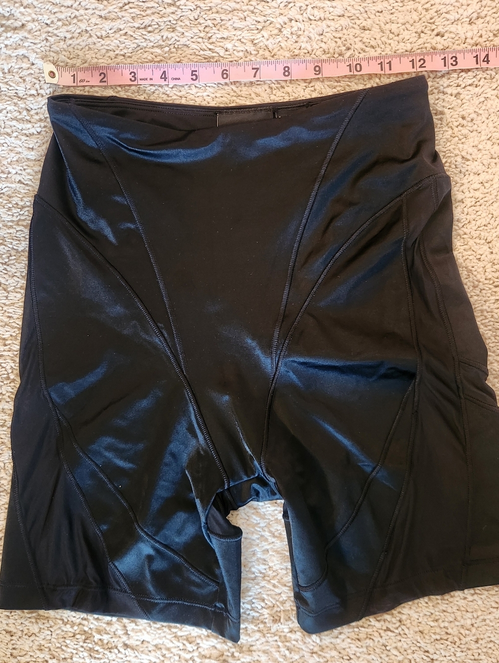 IVY PARK Black High-Waist Mesh-Panel Bike Shorts Sz Small - Picture 10 of 10